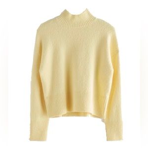 Other Stories Mock Neck Crop Sweater